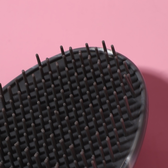 Расчёска массажная, 9 &times; 7 см, цвет серый