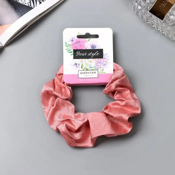 Резинка для волос "Орбита" классик галант, 10 см, розовый