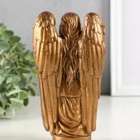 Фигура гипс "Ангел Равена" 16х9 см, бронза