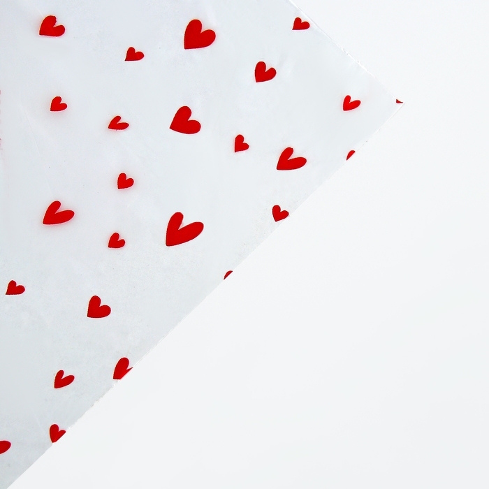 Плёнка для цветов упаковочная тишью влагостойкая &laquo;Люблю&raquo;, белая, 0.6 x 10 м