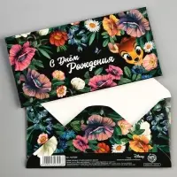 Конверт для денег, 16.5 х 8 см &laquo;С днём Рождения&raquo;, Бэмби