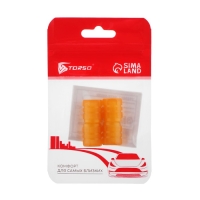 Колпачок на вентиль TORSO, светящийся, набор 4 шт, оранжевый