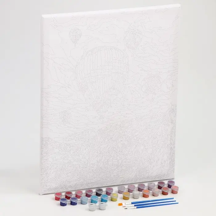 Картина по номерам на холсте с подрамником &laquo;Воздушный шар на закате&raquo; 40&times;50 см