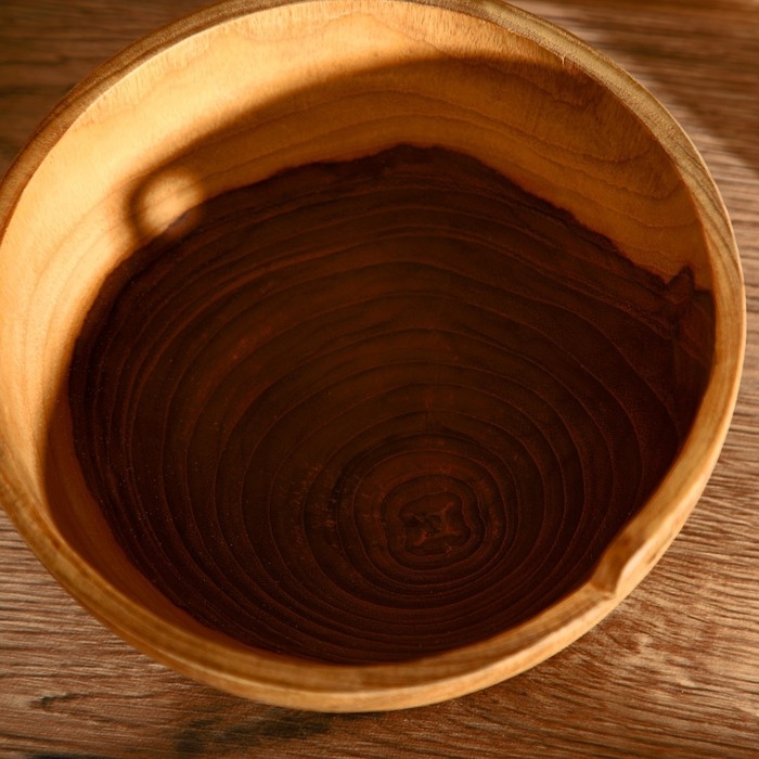 Салатник 18х18х9 см, тиковое дерево