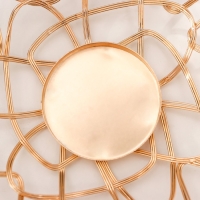 Подсвечник металл "Лофт. Переплетение" золото набор 3 шт 7х9х9 10х12,5х12,5 13х16х16 см