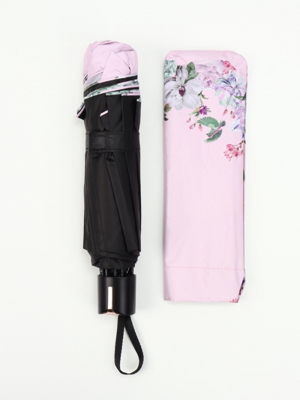 Зонт механический &laquo;Птицы&raquo;, эпонж, 4 сложения, 10 спиц, R = 56/63 см, D = 126 см, цвет МИКС