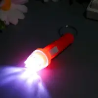 Фонарик брелок для ключей на кольце &laquo;Фигурный край&raquo;, горит, 6.7&times;2&times;2 см, МИКС