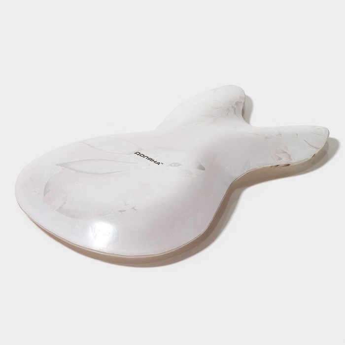 Блюдо стеклянное сервировочное Доляна &laquo;Кролик&raquo;, 21&times;13,5&times;1,8 см, цвет розовый