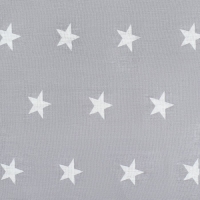 Лежанка  "Пухлик", с мехом, 58 х 46 х 16 см, серая со звёздами