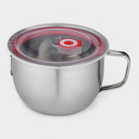 Кружка из нержавеющей стали с вакуумной крышкой, 1,3 л, d=15 см