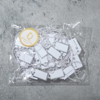 Ценник набор 100шт, 2,5&times;1,3 см, цвет бело-серебристый