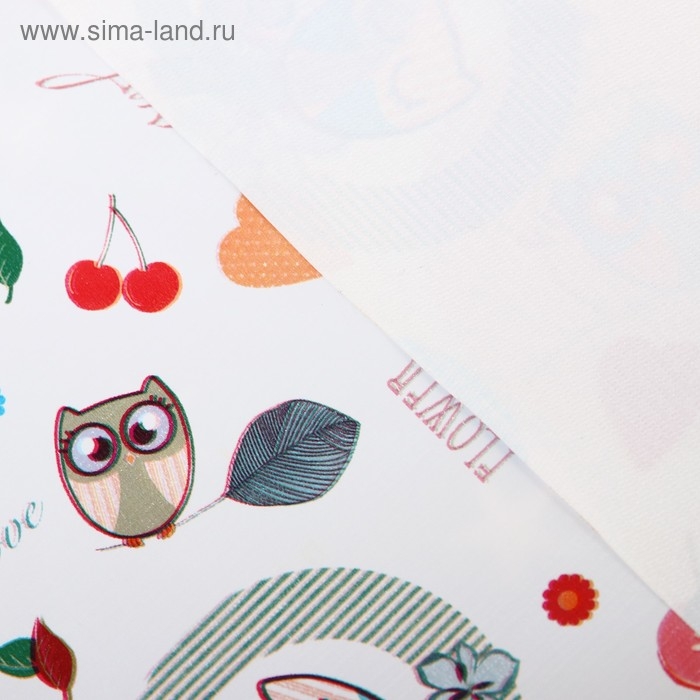 Клеёнка с ПВХ-покрытием &laquo;Совушки&raquo;, 100х140 см