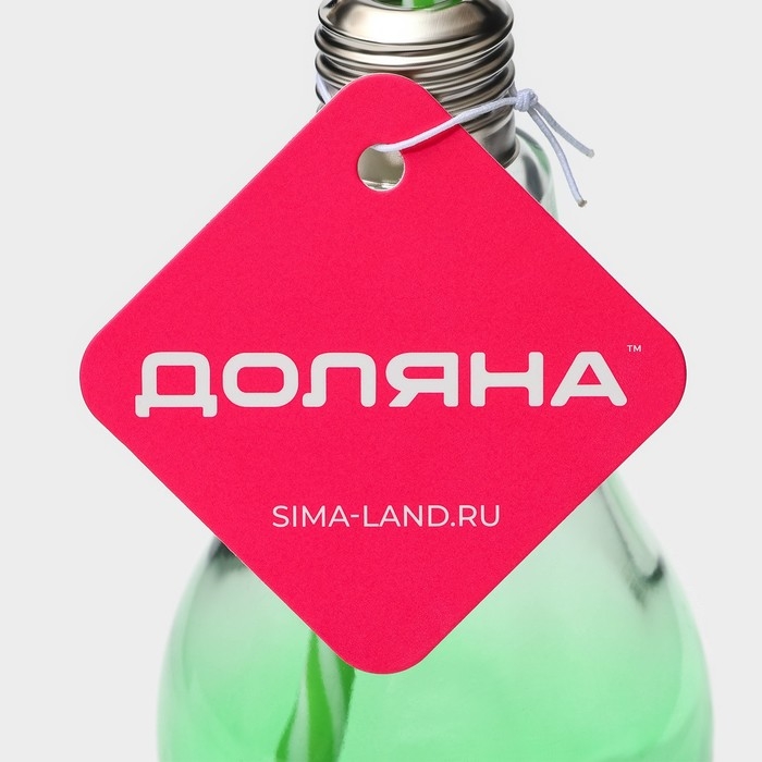 Бокал стеклянный для коктейля с трубочкой Доляна &laquo;Лампочка&raquo;, 280 мл, 7&times;15 см, цвет МИКС