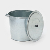 Бак для белья оцинкованный, 32 л, с решёткой, ГОСТ