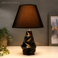 Лампа настольная 16028/1BK E14 40Вт черный мрамор 24,5х24,5х37 см RISALUX