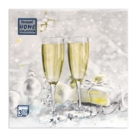 Новогодние салфетки бумажные Home Collection &laquo;Брызги шампанского&raquo;, 3 слоя, 33х33 см, 20 шт
