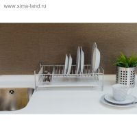 Сушилка для посуды с поддоном, 40&times;23&times;15 см, цвет хром
