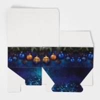 Подарочная коробка складная, новогодняя&laquo;Новогодние шары&raquo;, 18 х 12 х 7 см, Новый год