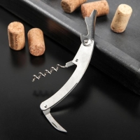 Штопор для вина складной Доляна Steel, 11 см, цвет серебристый