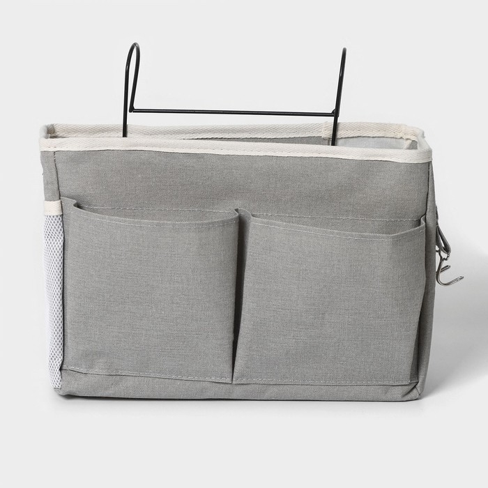 Органайзер подвесной с карманами LaDо́m, 3 отделения, 30&times;10&times;20 см, цвет серый