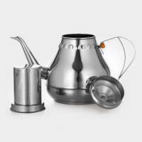 Чайник заварочный из нержавеющей стали &laquo;Леранс&raquo;, 1,2 л, металлическое сито, цвет хромированный