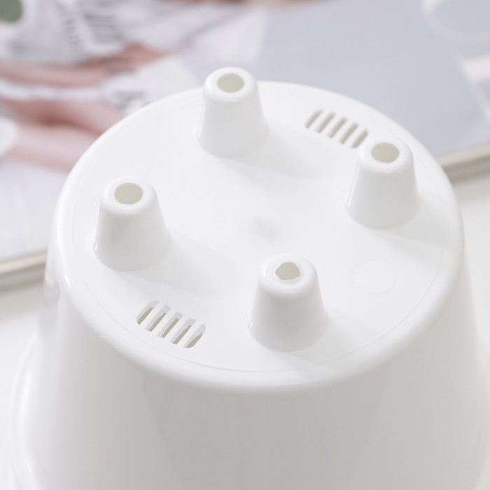 Кашпо для цветов со вставкой &laquo;Порто&raquo;, 1 л, цвет жемчужный