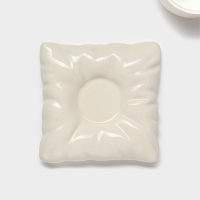 Чайная пара керамическая с ложкой &laquo;Зефирка&raquo;, 2 предмета: чашка 250 мл, блюдце d=13 см, цвет бежевый