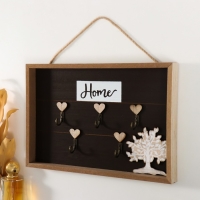 Крючки декоративные дерево "Дерево. Сердечки" 2,7х30х20 см