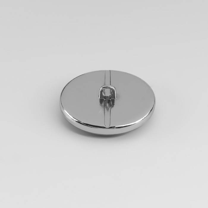 Пуговица металлическая на ножке &laquo;Рябь&raquo;, декоративная, d = 25 мм, цвет белый/чёрный/серебряный