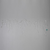 Гирлянда &laquo;Бахрома&raquo; 1.8 &times; 0.5 м с насадками &laquo;Шарики&raquo;, IP20, прозрачная нить, 48 LED, свечение мульти (RG/RB), мигание, 220 В