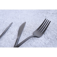 Вилка столовая из нержавеющей стали Magistro &laquo;Фолк&raquo;, h=22 см, цвет чёрный