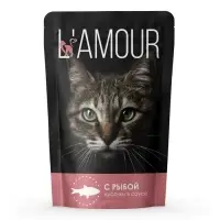 Влажный корм "L&rsquo;AMOUR" для кошек, рыба в соусе, 75 г