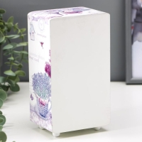 Шкатулка дерево комод "Эйфелева башня и лаванда" 19,5х11х8 см