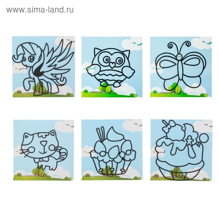 Аппликация &laquo;Веселье&raquo; подставка, стразы, МИКС