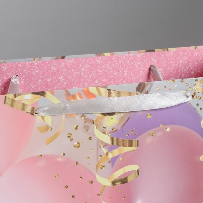 Пакет подарочный ламинированный, упаковка, &laquo;Поздравляю!&raquo;, XL 49 х 40 х 19 см