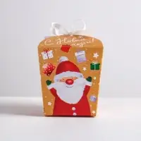 Бонбоньерка новогодняя &laquo;Санта&raquo;, 7,5 х 8 х 7,5 см, Новый год