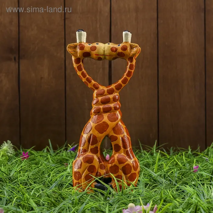 Сувенир &laquo;Целующиеся жирафы&raquo;, 25&times;4&times;10 см, дерево