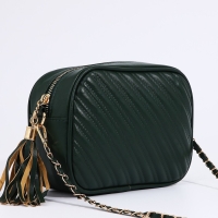 Сумка кросс-боди на молнии, цвет зелёный