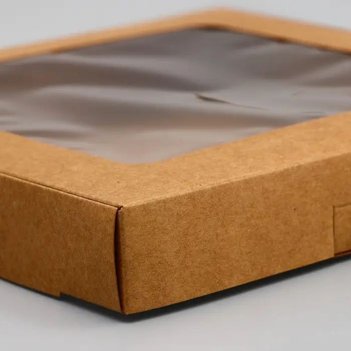 Коробка самосборная, крафт, 19&times;19&times;3 см