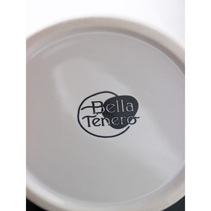 Банки для хранения сыпучих продуктов на бамбуковой подставке BellaTenero, 6 предметов: 3 банки 150 мл, 250 мл, 350 мл, 3 ложки, цвет белый