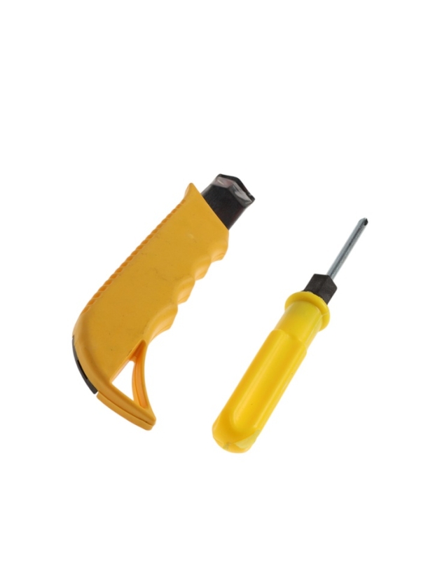 Набор инструментов в блистере ЛОМ, рулетка, отвертка 2 в 1, нож, 3 шт.