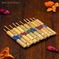 Сувенирный музыкальный инструмент "Свисток с узорами" 15х1х1 см МИКС