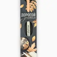 Ручка пластик в конверте "Дорогой учитель", синяя паста 0.7 мм