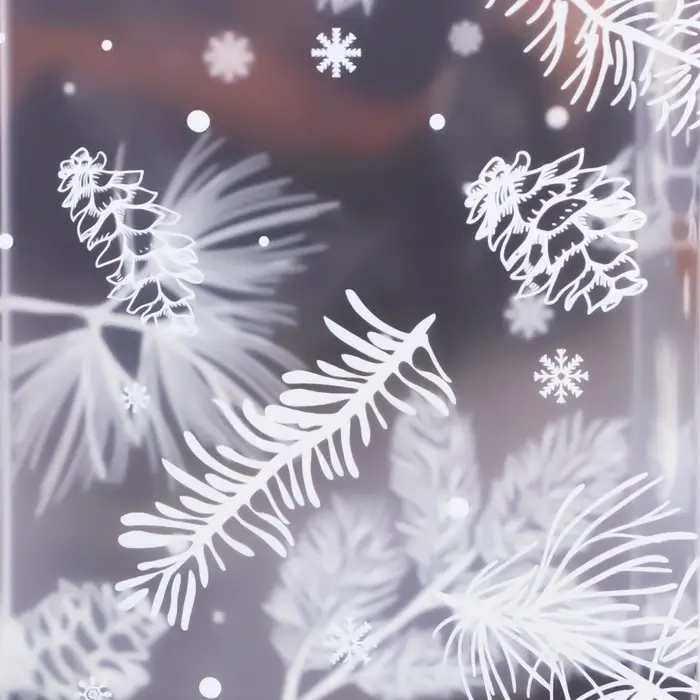 Коробка подарочная новогодняя складная ПВХ &laquo;Метель&raquo; 12&times;7&times;7 см