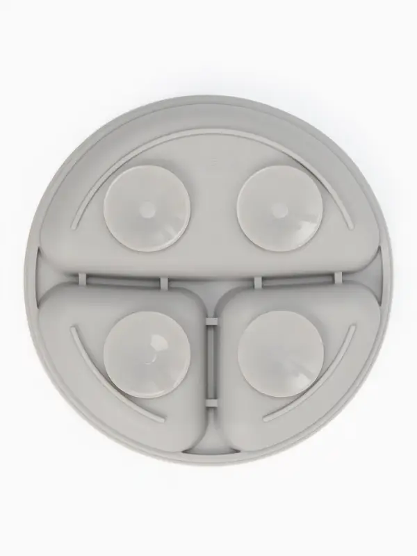 Тарелка детская секционная, 3 секции, серый, Mum&Baby