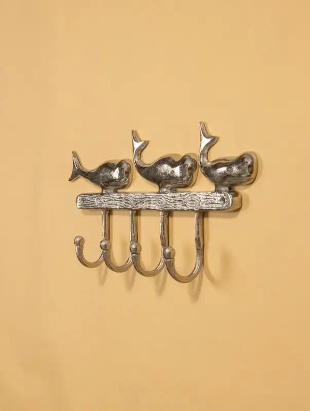 Крючки настенные "Три кита" 47х5х18 см, алюминий