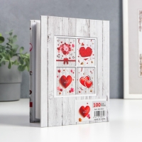 Фотоальбом на 100 фото 10х15 см "Сердца и доски" МИКС 16,5х13х4,8 см