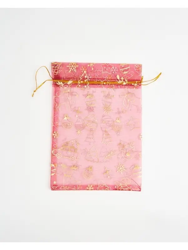 Мешочек подарочный органза &laquo;Новогоднее настроение&raquo;, 16 &times; 24 см