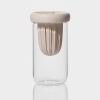 Стакан стеклянный с крышкой и трубочкой &laquo;Бьорн&raquo;, 450 мл