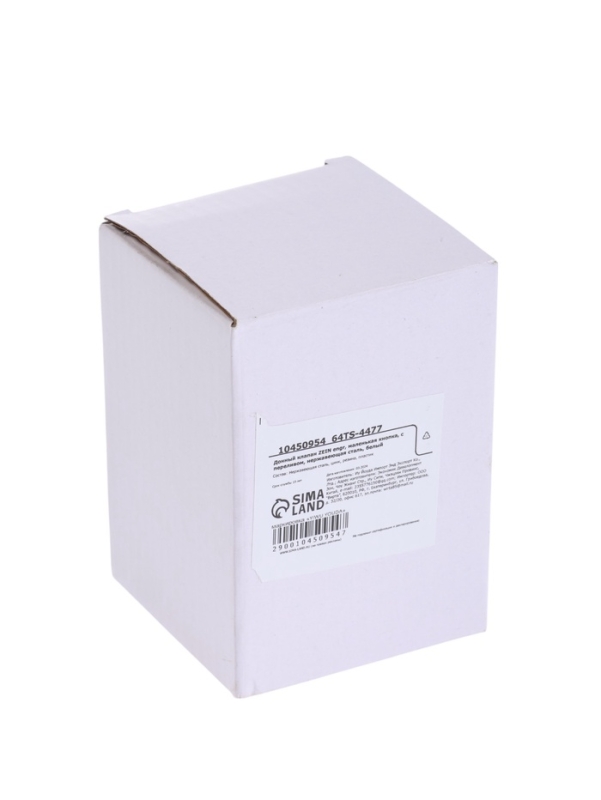 Донный клапан ZEIN engr, маленькая кнопка, с переливом, нержавеющая сталь, белый